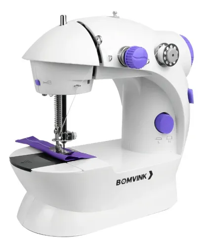 Mini Máquina de Costura Portátil Elétrica BOMVINK BOM-1505 Tecidos Leves