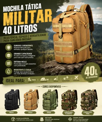 Mochila Multiuso 40 Litros