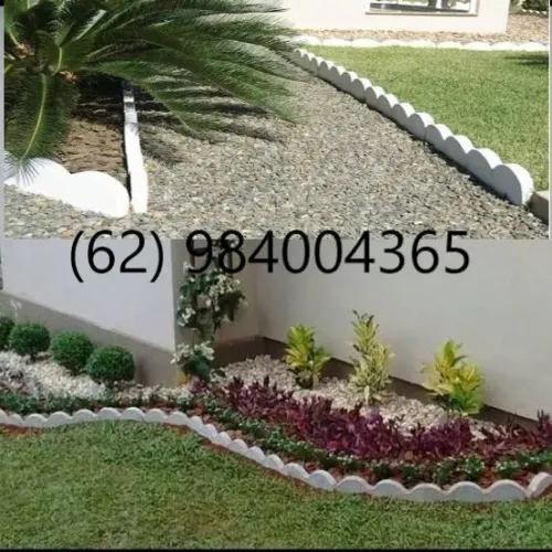 meio fio de jardim 80x25x4 cm, 80x25x07 cm e 80x30x10 cm