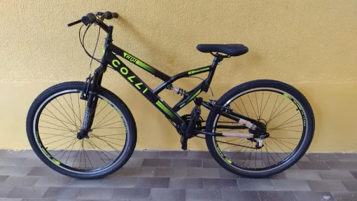 Bicicleta Colli GPS Aro 26 Dupla Suspensão Full 21 Machas