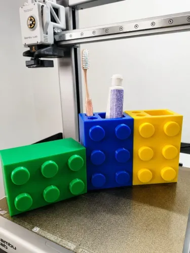 Organizador de escova de Dente infantil modelo Lego