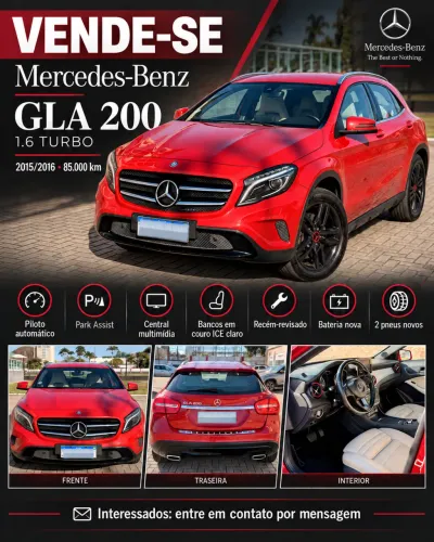 Mercedes-Benz GLA 200 Adv. 1.6/1.6 TB 16V Flex Aut. 2016