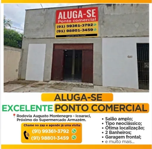Excelente Ponto Comercial na Augusto Montenegro - Icoaraci - Estilo Neoclássico