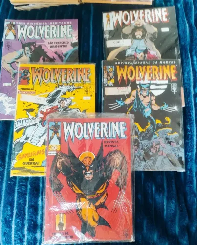 Lote Colecionador com 54 HQ Wolverine Marvel comics Com Ed.UM 2,3,6 e 8 mais Mini série