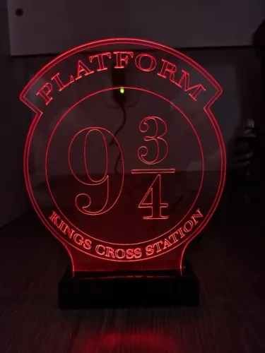 Luminária Led Plataforma 9 3/4 - Harry Potter