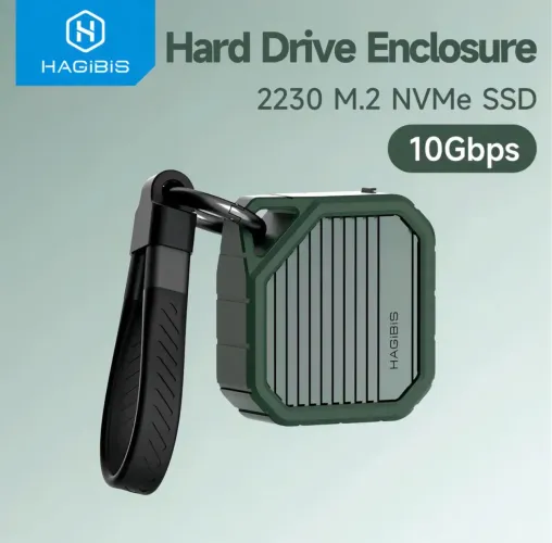 SSD NVME 512GB 2230 com Case Hagibis USB C