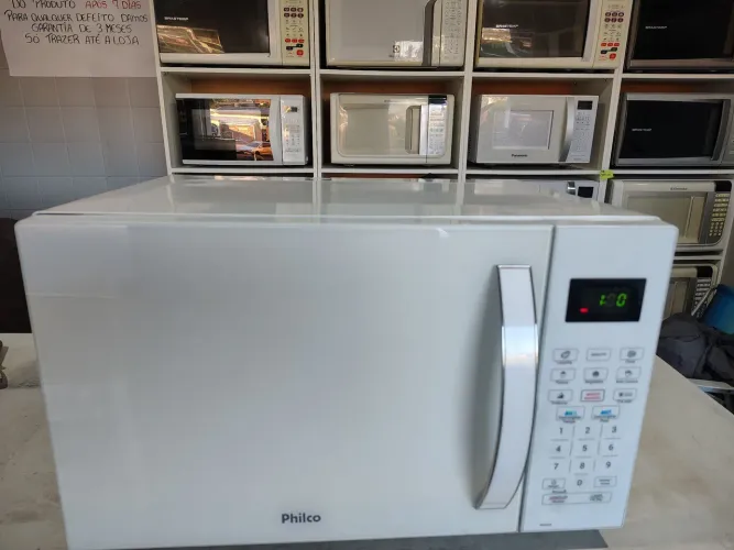 Microondas Philco Branco 31 Litros Ótimo Estado Garantia 3 Meses Temos Tele Entrega.