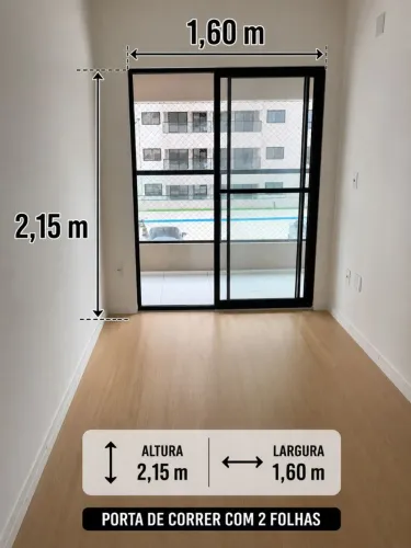Porta de varanda em esquadria de alumínio