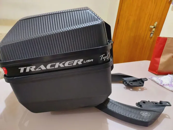 Baú Stoned 35L com base + suporte Baú Scam para Fazer FZ15