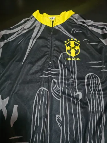 Camisa de ciclismo do Brasil manga longa tamanho 3G