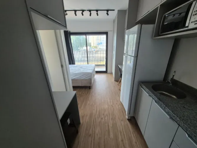 Studio Mobiliado para locação em Santo Amaro com 39m², sem vaga de Garagem - por R$ 3.000,