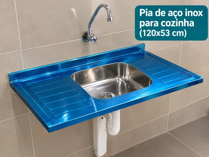Pia de Aço inox para cozinha