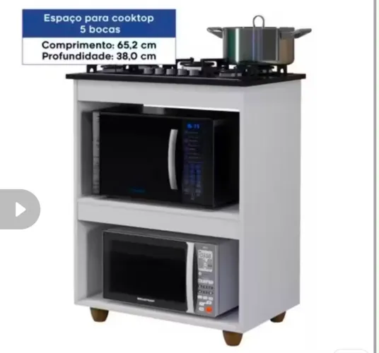 MÓVEL COOKTOP 4 bocas novo