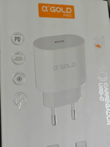 Carregador Turbo 30W A'GOLD Pro USB-C com Cabo (Novo / Lacrado)
