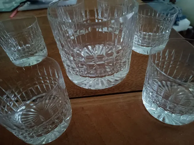 jogo de copos em cristal