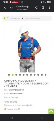 Cinto de paraquedista com Tabalhete