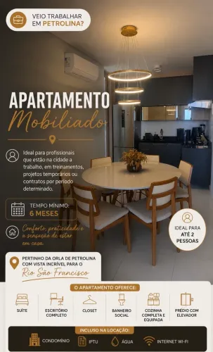 Apartamento mobiliado próx orla 