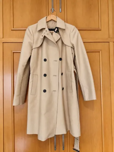 Trench Coat Zara Woman Bege Feminino P S Small Clássico