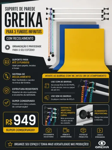 Suporte Greika para fundo infinito
