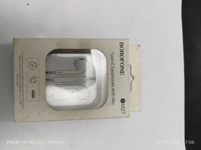 Fone de ouvido tipo C com fio M27 Borofone