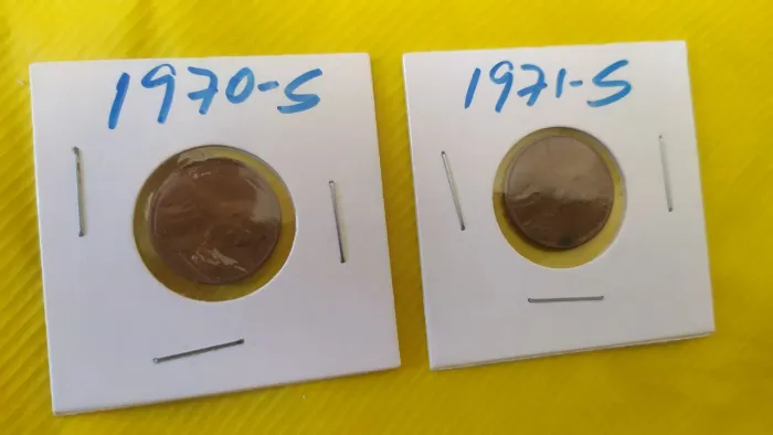 Moedas one cent 1971-1971S-1970S.