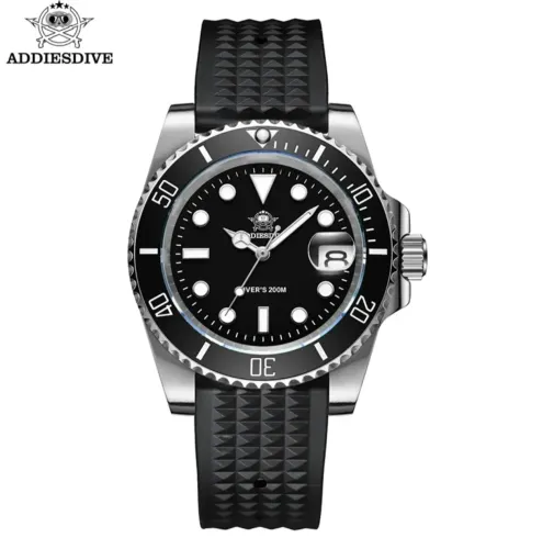 Relógio Addiesdive MY-H3-2QZ (Pulseira de Borracha) - Novo, Lacrado!