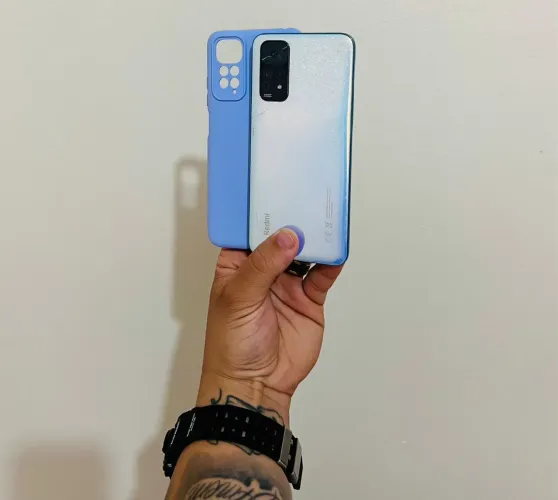 Xiaomi Redmi Note 11, Branco c Efeito Perola azul claro, 128Gb e + 6Gb d Ram