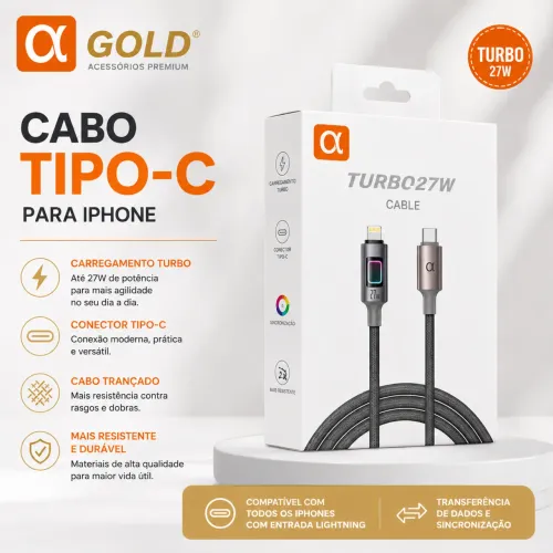 Cabo Tipo-C Para IPhone | Original | Frete grátis
