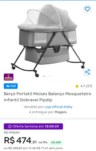 Berço Moisés portátil 