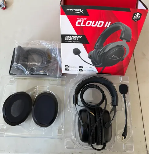 Headset Gamer HyperX Cloud II - Novo, Sem Uso