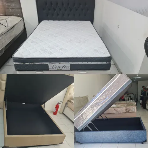Conjunto de colchão casal, Baú e Cabeceira!