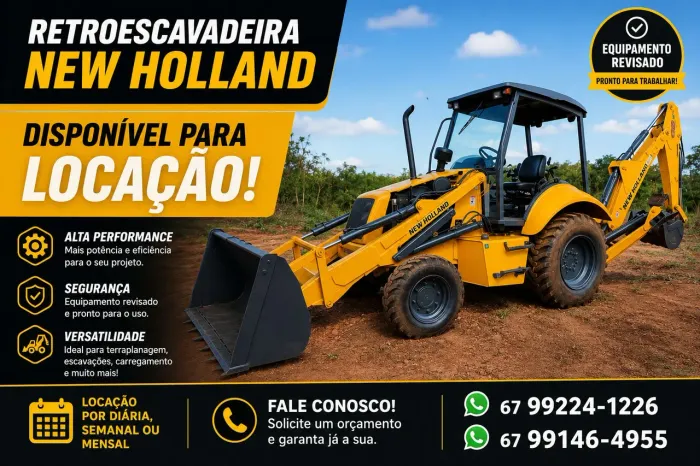 Locação de retroescavadeira lb90 4x2