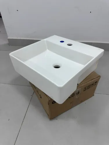 Cuba Deca Semi-Encaixe Quadrada 42 × 42 cm - LIQUIDAÇÃO!