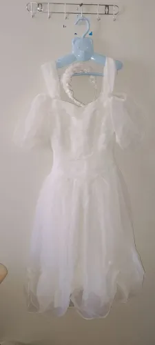 Vestido branco para batizado ou casamento