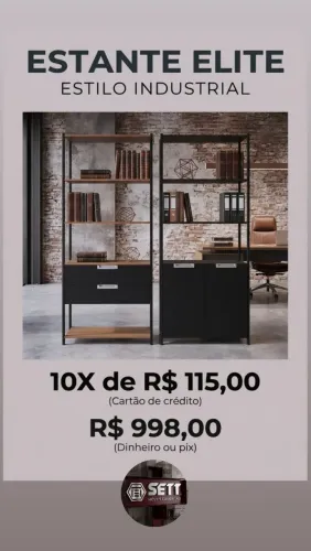 ESTANTES ELITE ESTILO INDUSTRIAL
