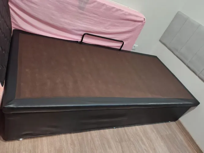 Base cama box baú solteiro