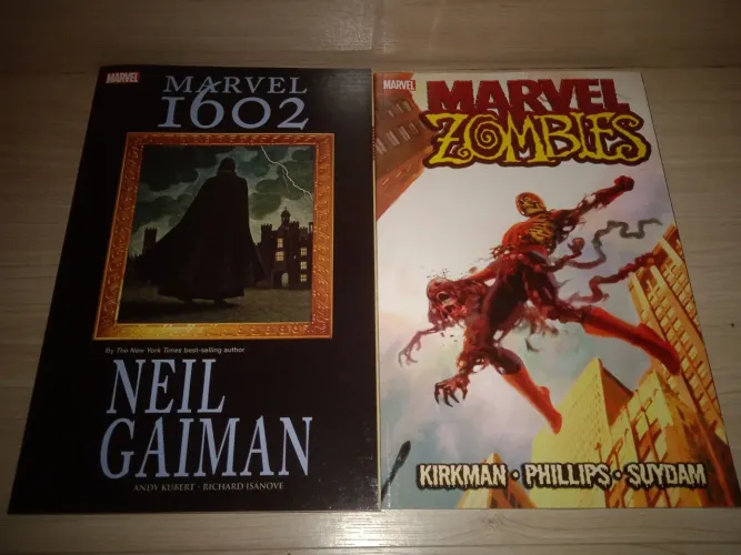 Marvel 1602 (Neil Gaiman) e Marvel Zombies (Robert Kirkman) importados em inglês