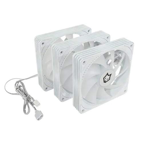 Kit 3 fans ARGB husky branca