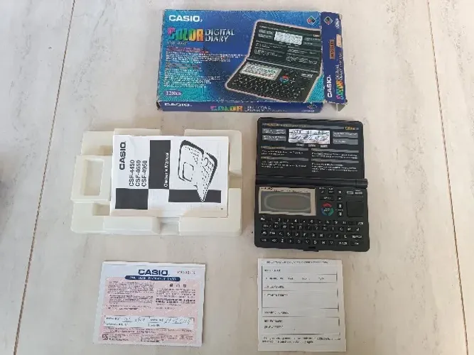 Casio Color Digital Diary CSF-4950 Vintage Agenda Eletrônica dos anos 90