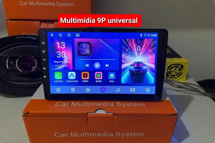 Central multimídia 9P Android 4ram 64g CarPlay YouTube Netflix wifi bluetooth