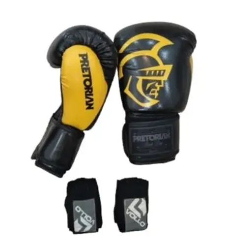Luva boxe / muay thai Pretorian Black Line 12oz + Bandagem