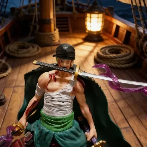 Boneco do Personagem Roronoa Zoro Em Pvc - One Piece 21 Cm