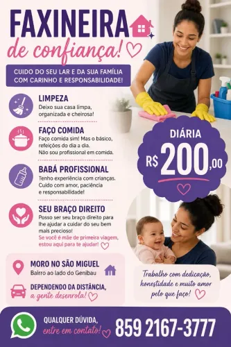 Baba é faxineira também