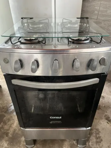 FOGÃO CONSUL INOX 270$ 4 BOCAS E FORNO OK FAÇO ENTREGA