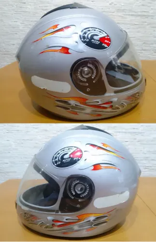 Capacete De Motociclista Peels Prateado