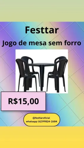 Locação de mesas e cadeiras