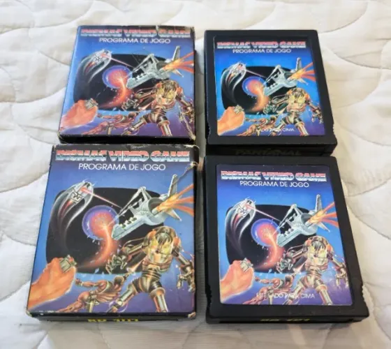 02 Jogos Cartuchos DISMAC Atari 2600 com Caixa