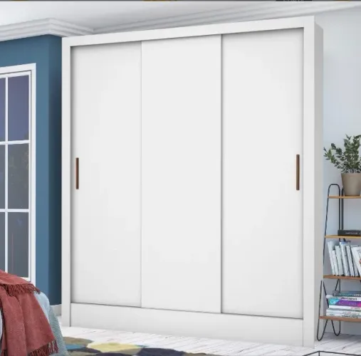 Guarda-Roupa Atlas 3 Portas de Correr Branco