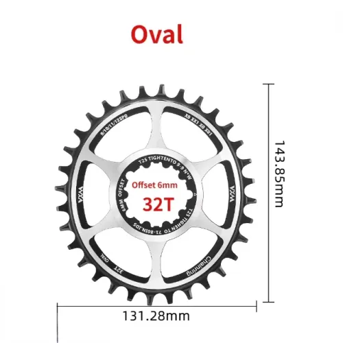 Coroa Oval Sram Gpx Vxm 32 Dentes Offset 6mm (não Boost)