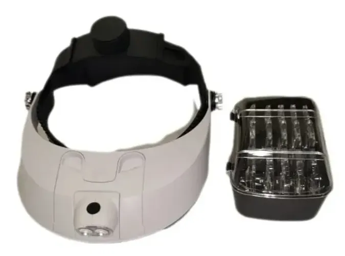 Lupa de Cabeça com Luz + Lentes 